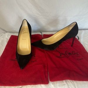 Louboutin Kate 85 Black Suede size 40